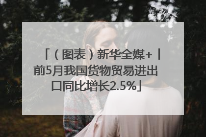 （图表）新华全媒+丨前5月我国货物贸易进出口同比增长2.5%